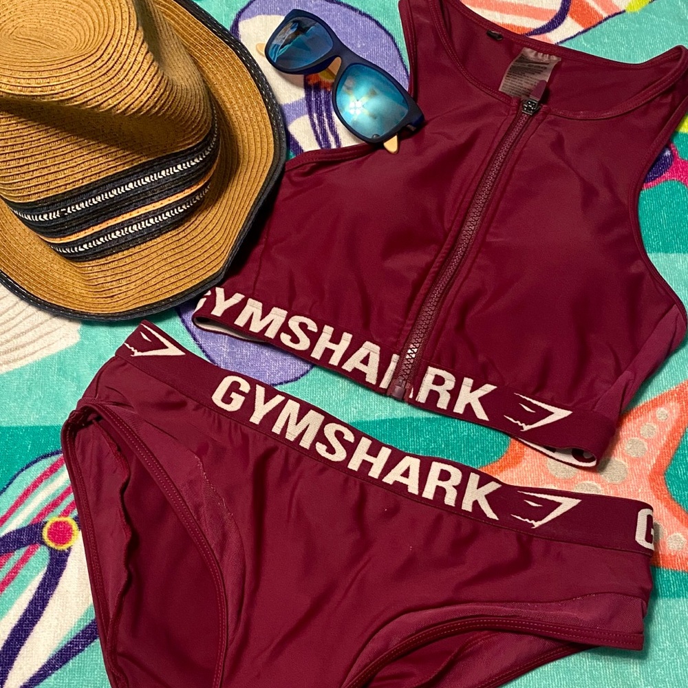 Limited Edition Gymshark Maroon 2pc Sportswear